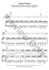 Paper Planes piano sheet music cover